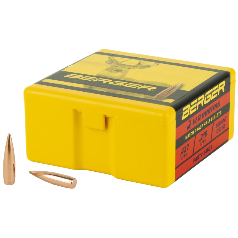 Berger Bullets, Vld Hunting, .243 Diameter, 6Mm/243 Winchester, 87 Grain, Boat Tail Hollow Point, 100 Count
