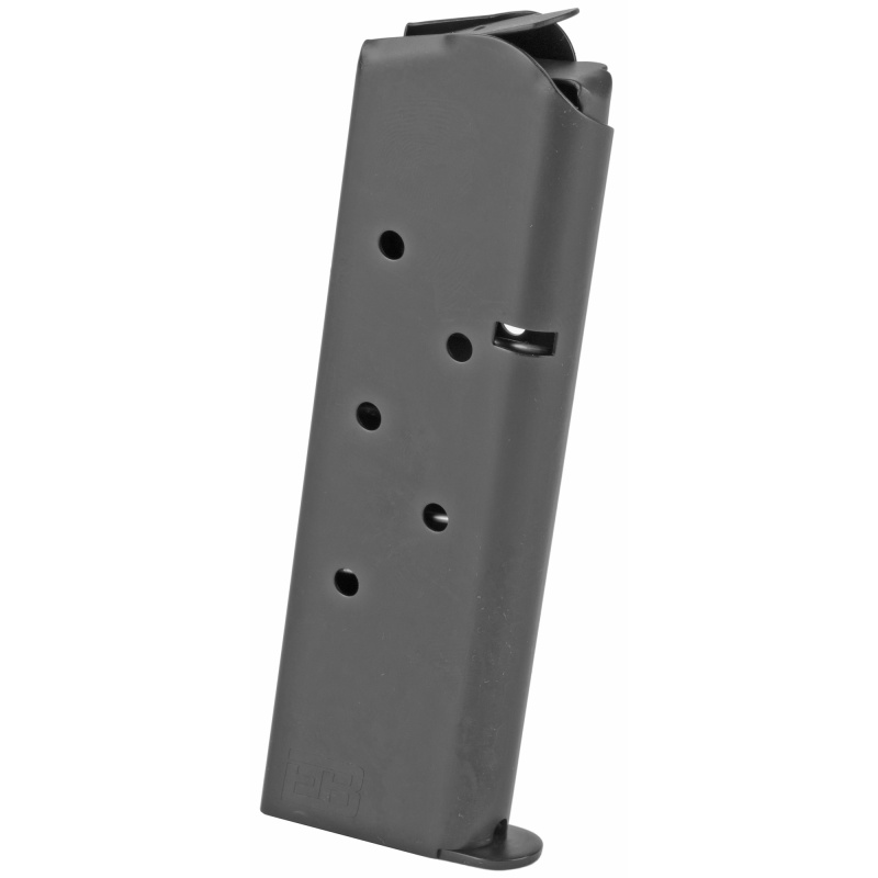 Ed Brown, Magazine, 45Acp, 7 Rounds, Fits 1911, Includes 1 Thick And 1 Thin Base Pad, Black Nitride Finish