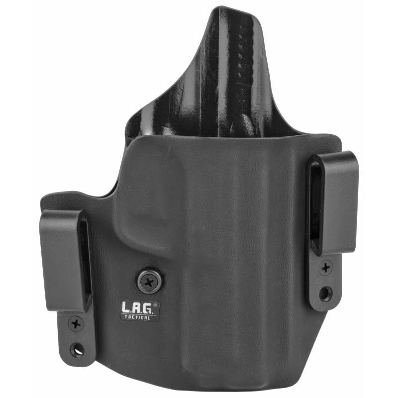 L.A.G. Tactical, Inc., Defender Series, Owb/Iwb Holster, Fits S&W M&P M2.0 9/40, Kydex, Right Hand, Black Finish
