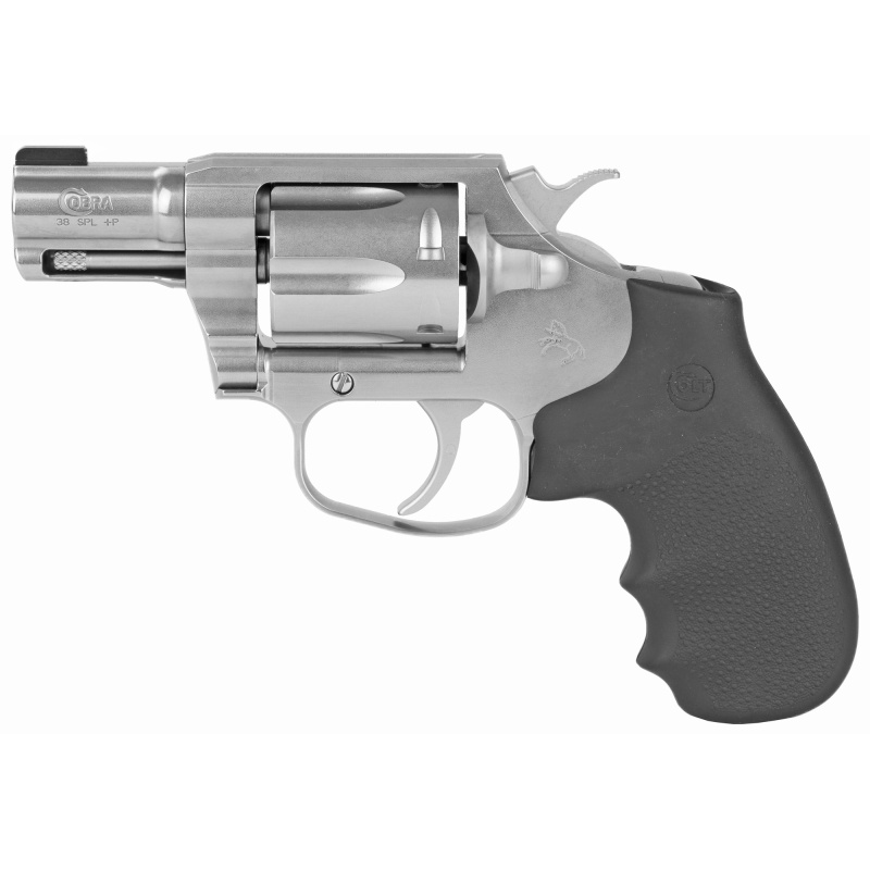 Colt's Manufacturing, Cobra, Revolver, 38 Special, 2" Barrel, Steel, Stainless Finish, Rubber Grips, 6 Rounds