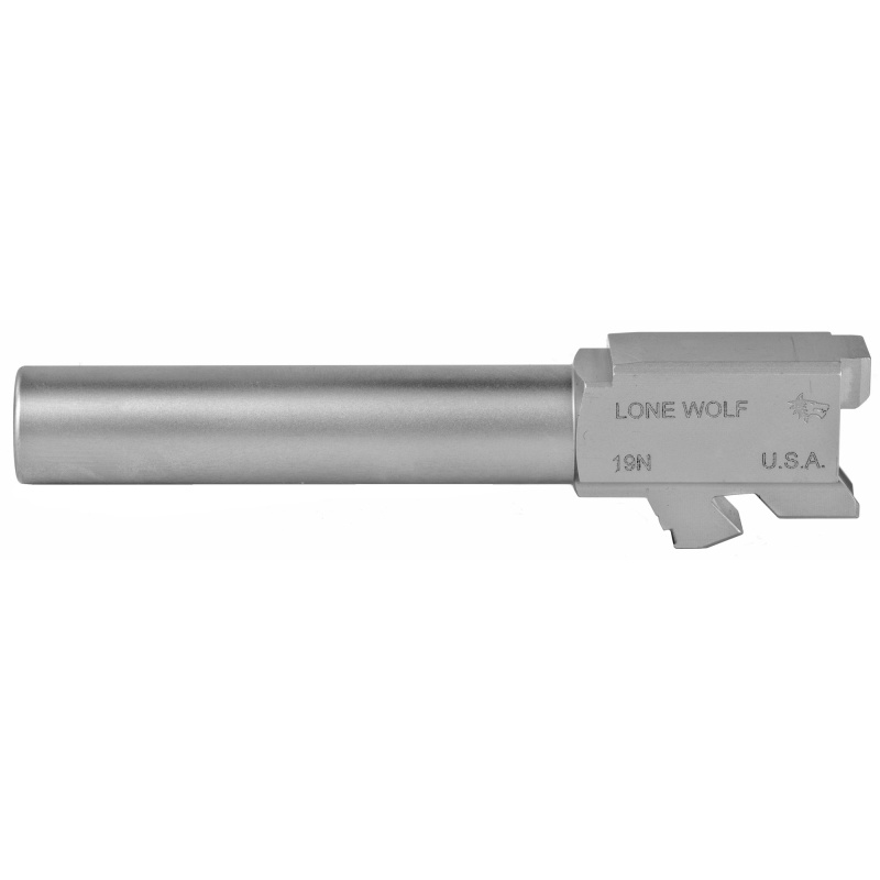 Lone Wolf Distributors, Alphawolf Barrel, 9Mm, 4.02", Matte Stainless Steel Finish, Fits Glock 19
