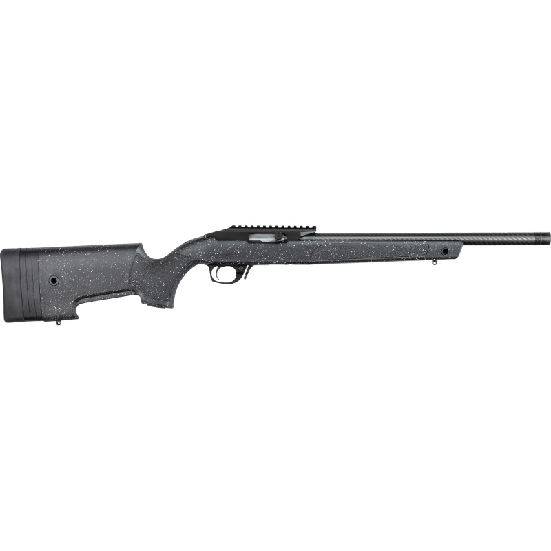Bergara, Bxr Semi-Automatic Rifle, 22 Lr, 16.5" Carbon Fiber Barrel, 1/2X28 Threaded, Cerakote Finish, Black , Synthetic Stock, Black W/Gray Splatter, Integrated 30Moa Picatinny Rail, 10 Rounds, 1 Magazine, Right Hand