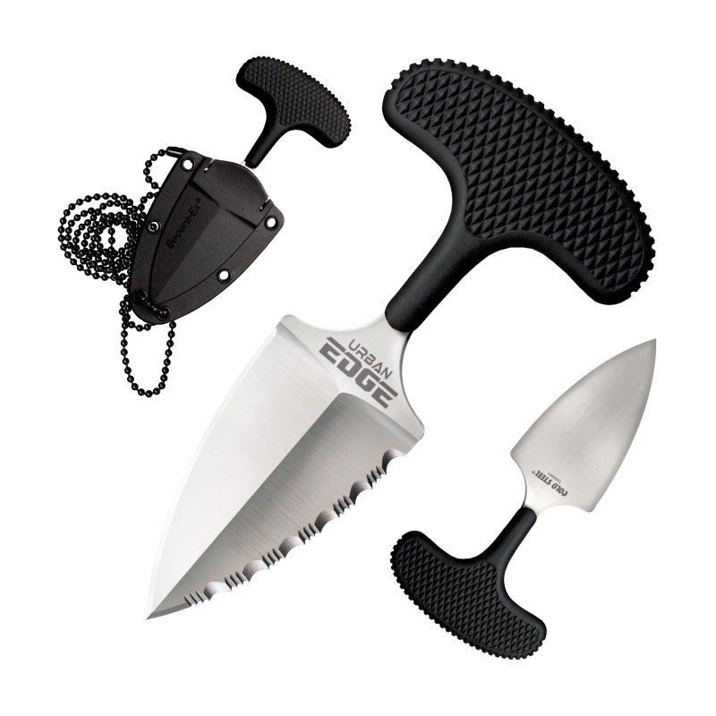 Cold Steel, Best Pal Tool, 50/50 Plain/Serrated Edge, 2.5" Blade, Aus 8A/Stainless, Black Kraton, Includes Secure-Ex Sheath