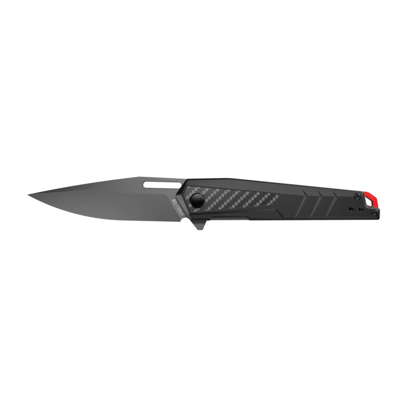 Real Avid, Rav-5, Folding Knife, Plain Edge, Matte Finish, Black, Aluminum Handle, 3.4" Blade Length, 7.6" Overall Length, Liner Lock, Stainless Steel