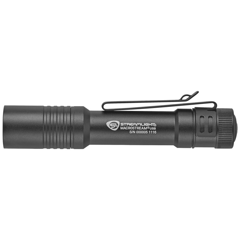 Streamlight, Macrostream, Flashlight, 500 Lumens, Black Color, Includes Usb Charging Cable