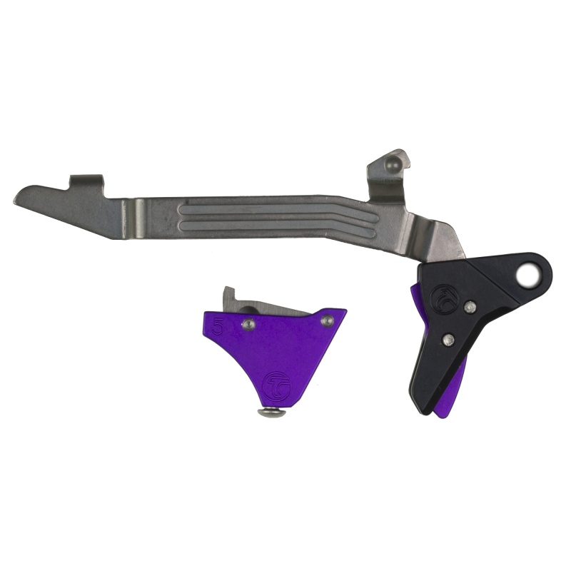 Timney Triggers, Alpha Competition Trigger, Anodized Finish, Purple, Fits Gen 5 - G17, G19, G34