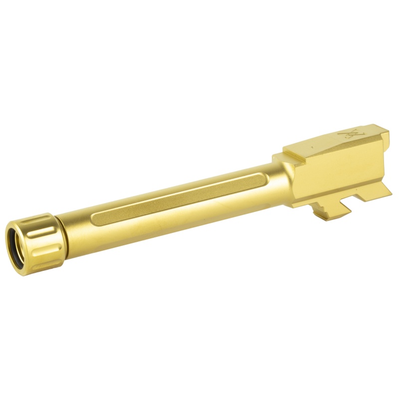 True Precision, True Precision, Barrel, 9Mm, Gold, Thread Protector, Threaded, Fits Glock 48, Titanium Nitride