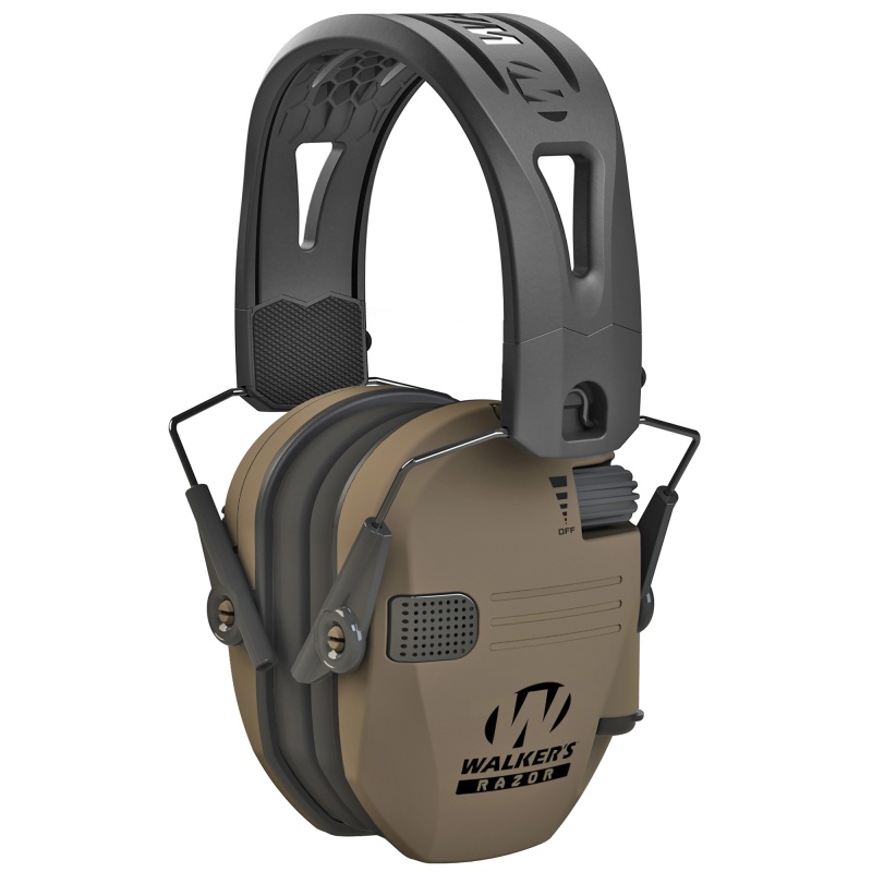 Walker's, Razor, Rubber Headband, Electronic Earmuff, Flat Dark Earth