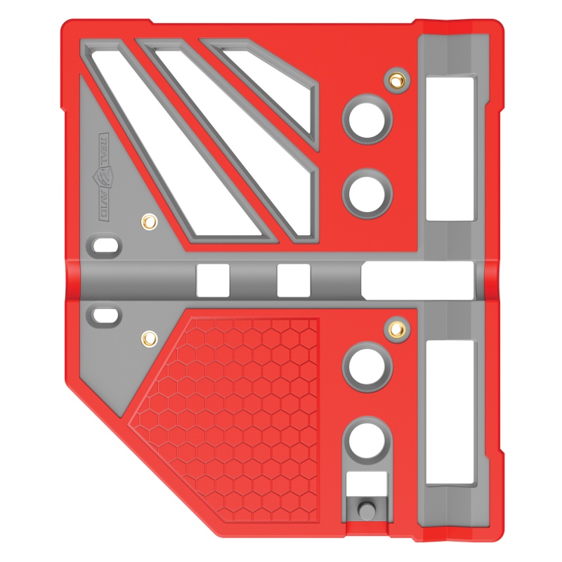 Real Avid, Master Bench Block Pro, Compatible With Most Pistols And Long Guns, Matte Finish, Red And Gray