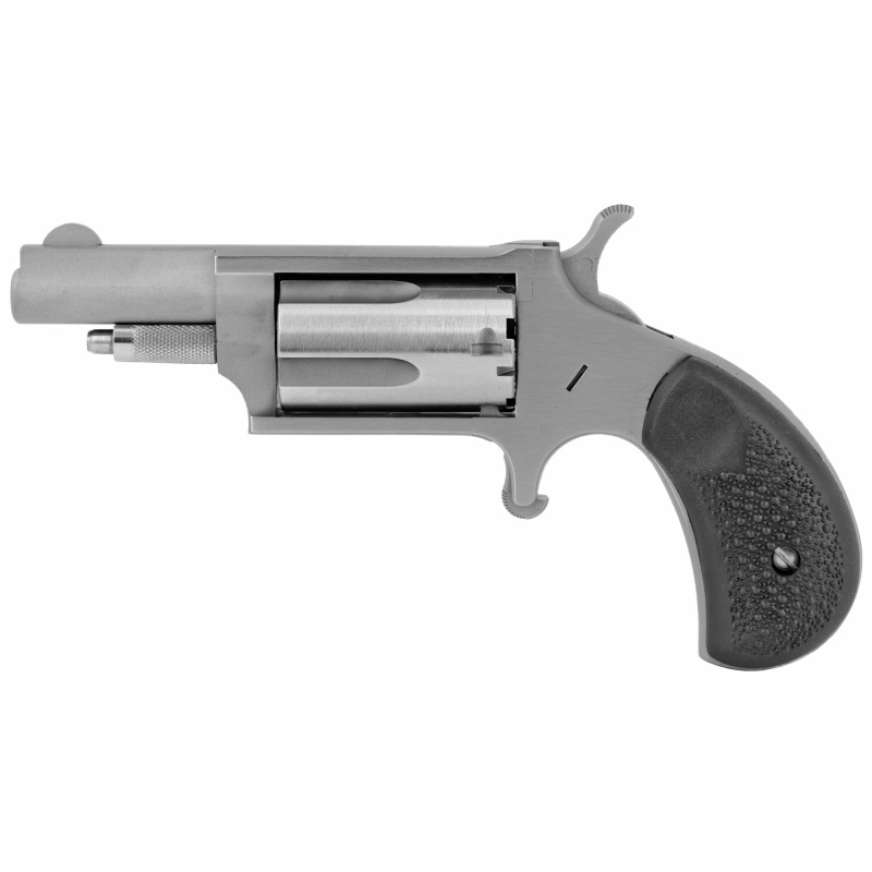 North American Arms, Mini Revolver, Single Action Only, Revolver, 22 Wmr, 1.625" Barrel, Steel, Silver, Rubber Grips, Fixed Sights, 5 Rounds