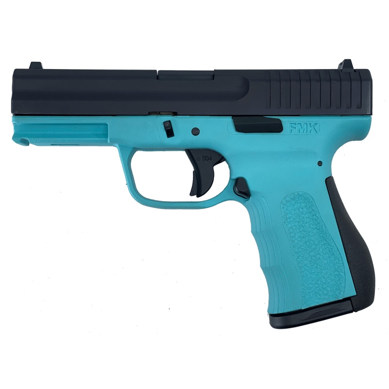 Fmk Firearms, 9C1g2, Striker Fired, Semi-Automatic, Polymer Frame Pistol, 9Mm, 3.87" Barrel, Matte Finish, Black/Blue Frame, 10 Rounds, 1 Magazine