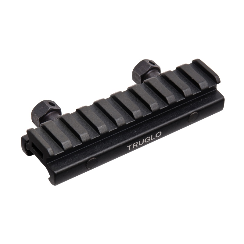 Truglo, Picatinny Style Riser Mount, Raises Mounting Surface By 1/2", Approximately 4" In Length, Black