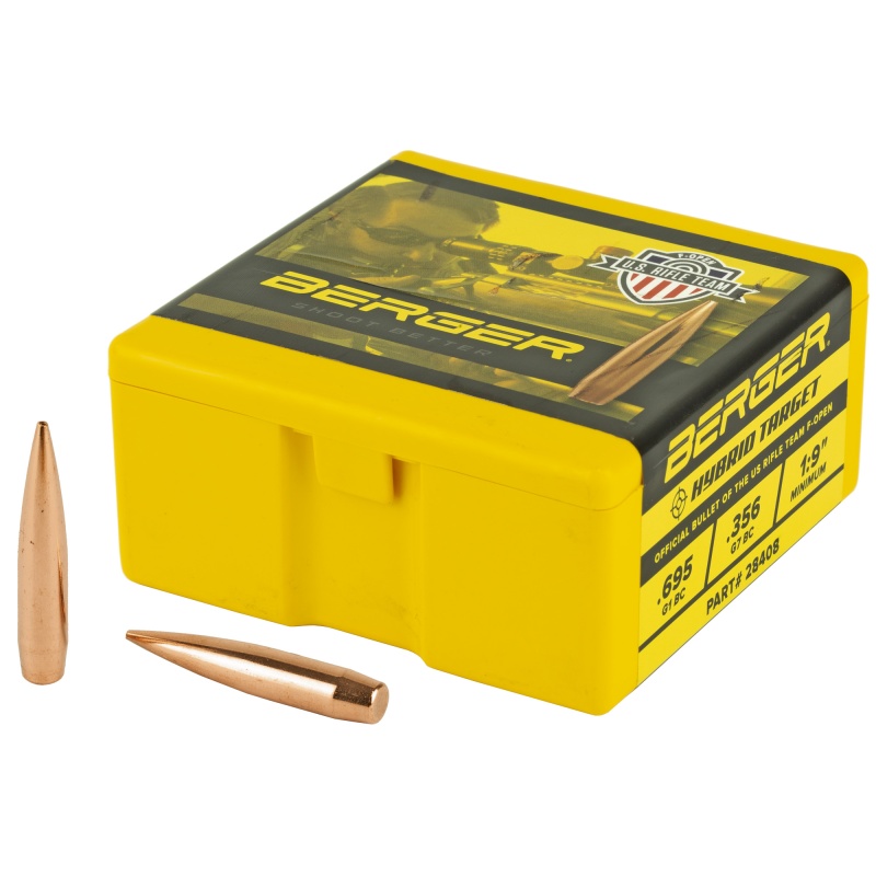 Berger Bullets, F-Open Hybrid Target, .284 Diameter, 7Mm, 184 Grain, Hollow Point Boat Tail, 100 Count