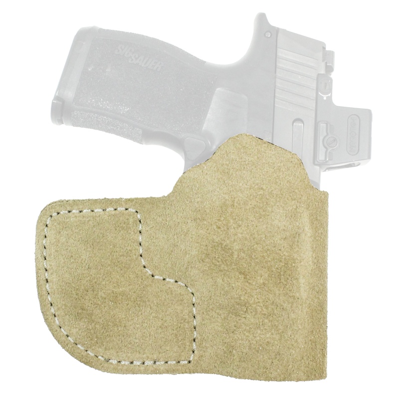 Desantis Gunhide, Suede Nemesis, Pocket Holster, Fits Sig P365/P365 Sas/P365x/P365 With Red Dot Sight, Ambidextrous, Leather Construction, Suede Finish, Natural