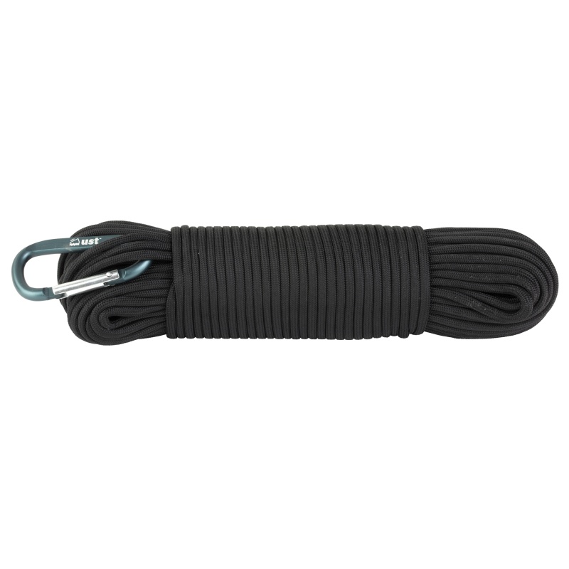 Ust - Ultimate Survival Technologies, Para 550 Utility Cord, 100 Foot, 100% Nylon, Includes Carabiner, Black