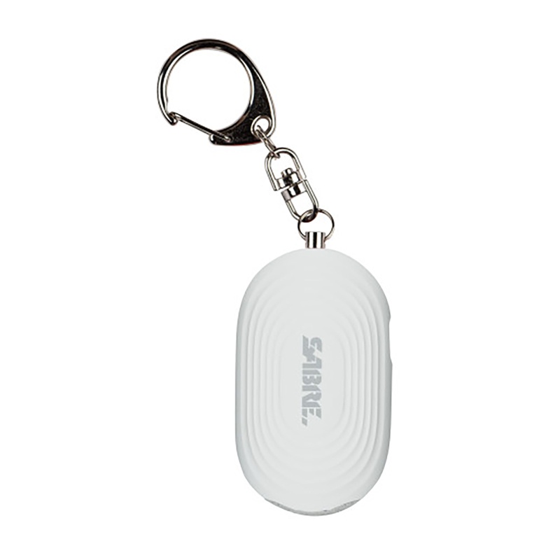 Sabre, 2-In-1 Alarm, 130Db, 20 Lumen Led Light, Snap Hook, White