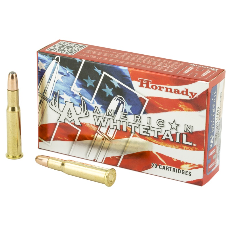 Hornady, American Whitetail, 30-30, 150 Grain, Round Nose, Interlock, 20 Round Box
