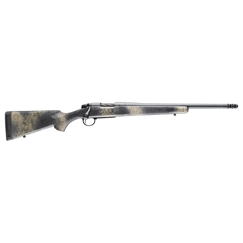 Bergara, B-14 Wilderness Series Ridge Rifle, Bolt Action Rifle, 300 Prc, 24" Barrel, Threaded 5/8X24, Cerakote Finish, Gray, Wilderness Synthetic Stock, Hinged Floor Plate, Omni Muzzle Brake, Fluted Bolt, 3 Rounds, Right Hand