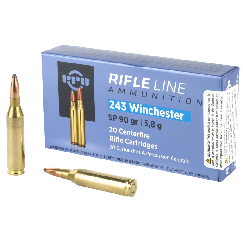 Prvi Partizan, Rifle, 243 Win, 90 Grain, Soft Point, 20 Round Box
