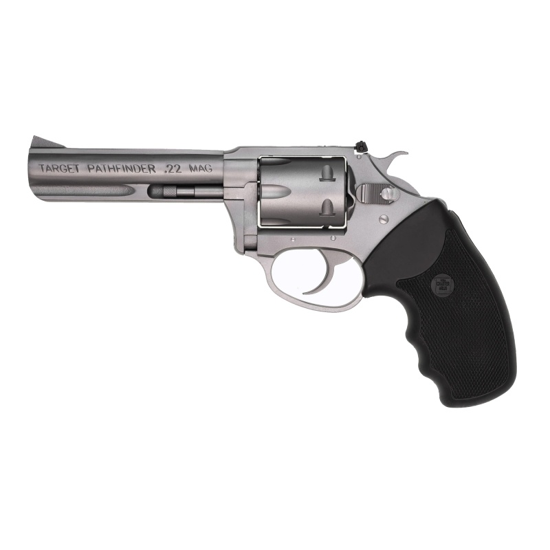 Charter Arms, Pathfinder, Revolver, 22 Wmr, 4.2" Barrel, Aluminum, Anodized Finish, Silver, Rubber Grips, Adjustable Sights, 8 Rounds