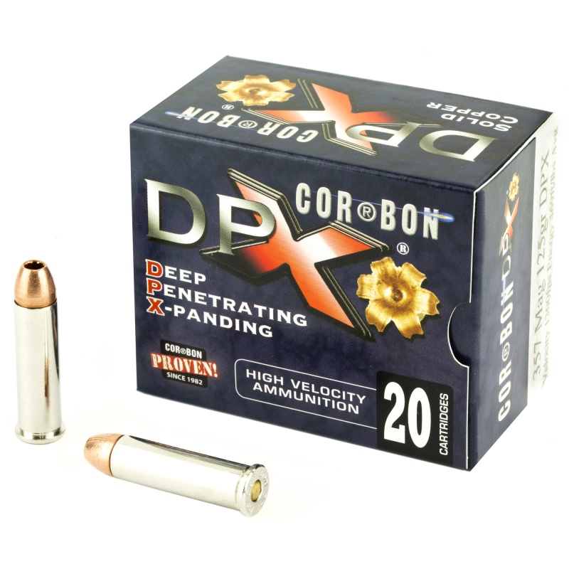 Corbon Ammo, Deep Penetrating X Bullet, 357Mag, 125 Grain, Barnes X, 20 Round Box