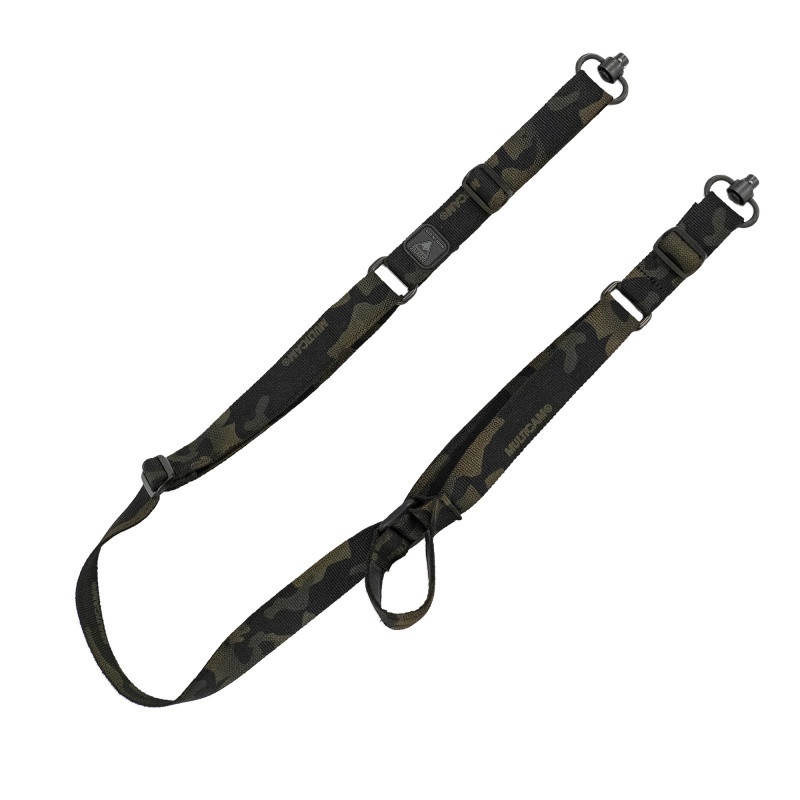 Grovtec, Sabre 2 Point Sling, Matte Finish, Multicam Black, Includes Push Button Swivels