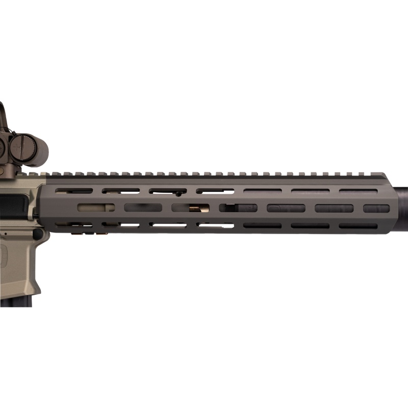 Q, Honey Badger Rail, M-Lok, 12", Fits Honey Badger/Ar Upper Receivers, Clear Anodized Finish, Gray, Q Barrel Nut And Hardware Not Included