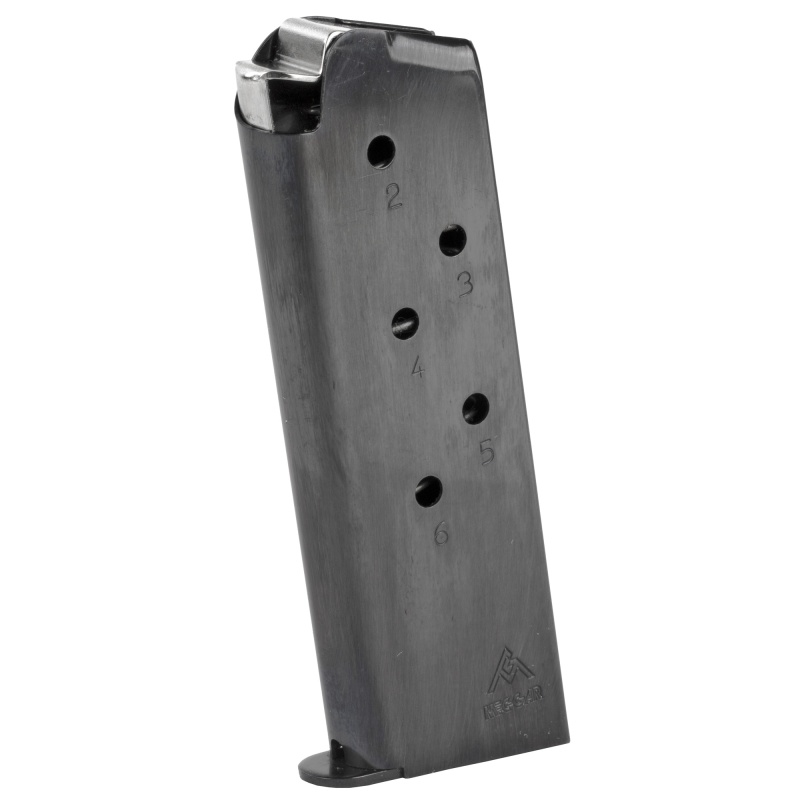 Mec-Gar Usa, 45Acp, 6 Rounds, Fits 1911, Officer, Blued Finish