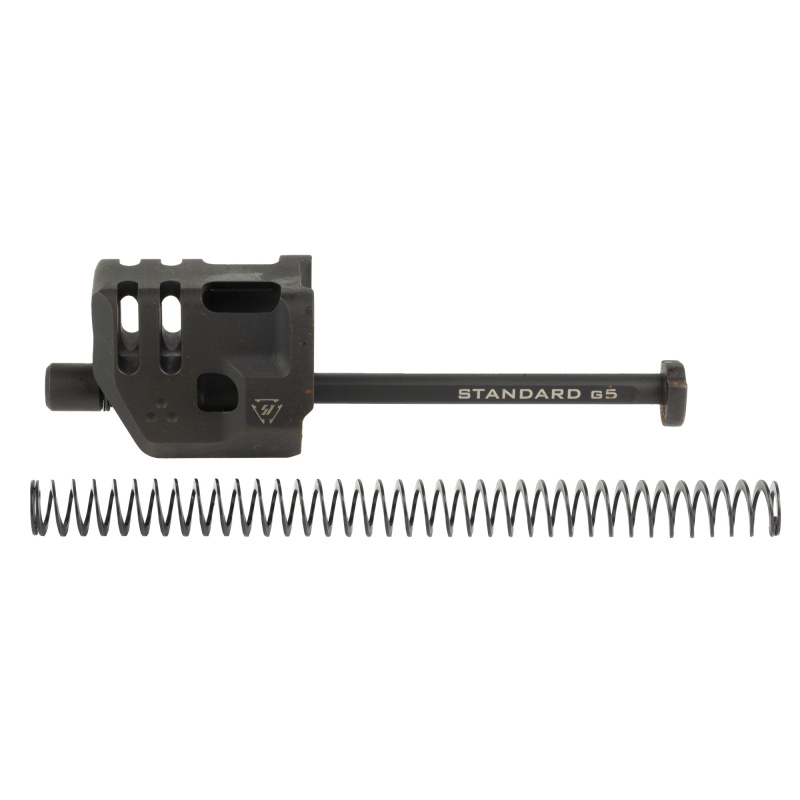 Strike Industries, Mass Driver Comp, 9Mm, Fits Glock 17 Gen 5, Includes Recoil Spring/Guide Rod/Guide Rod Fitment Washer/Guide Rode Head, Black