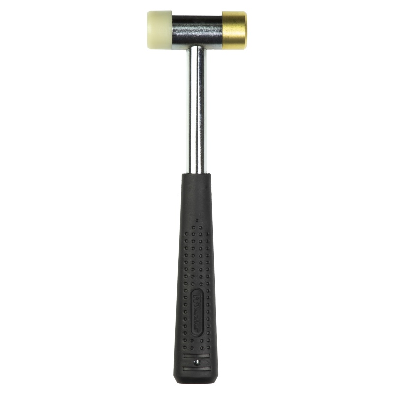 Wheeler, Nylon/Brass Hammer, Silver Hammer Body, Black Rubber Grip