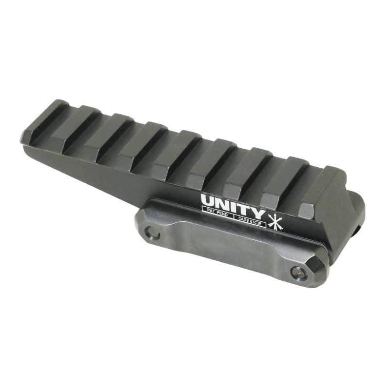 Unity Tactical, Fast, Red Dot Riser, Elevates Lower 1/3 Mount To 2.26" Optical Height, Direct To Picitinny, Anodized Finish, Black