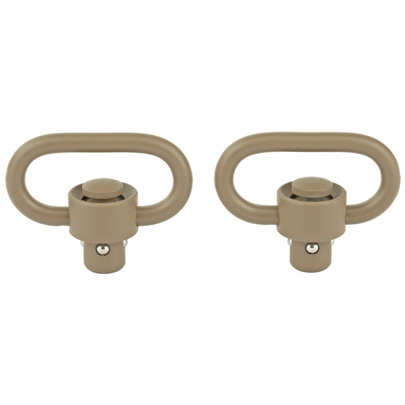 Grovtec, Heavy Duty Push Button Swivels, Flat Dark Earth