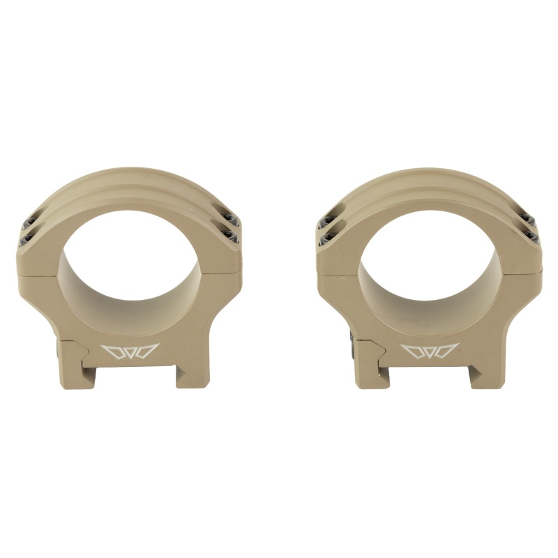 Warne, Hyperlite Rings, 30Mm Low, Matte Finish, Flat Dark Earth, Fits Picatinny