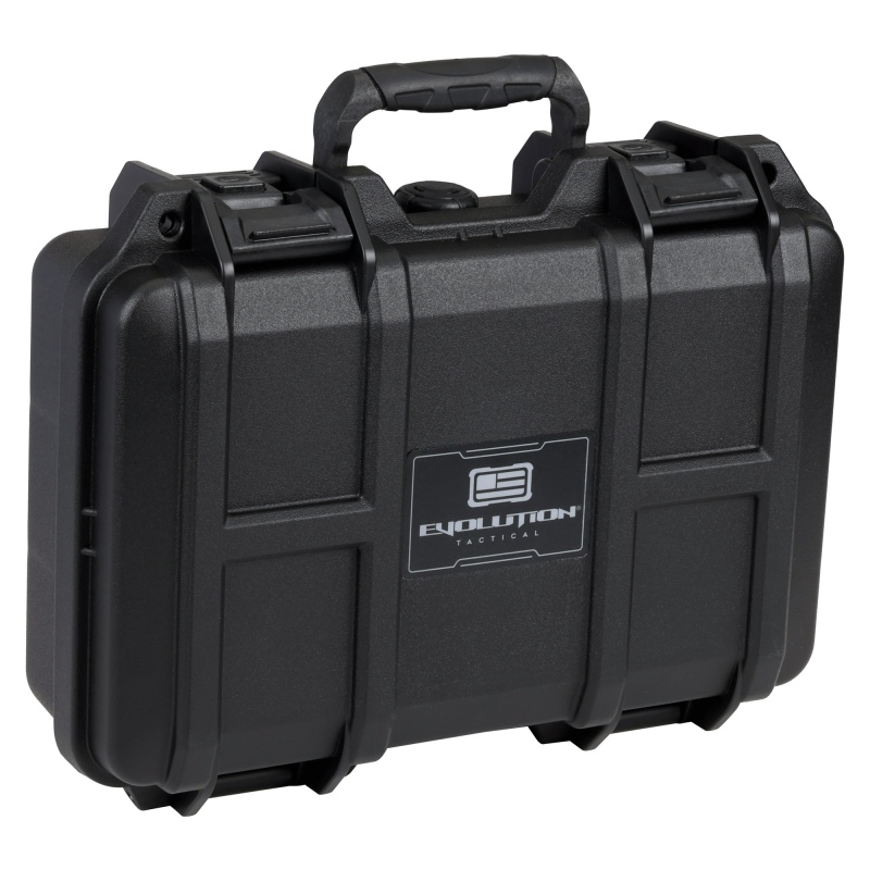 Evolution Outdoor, Liberator, Single Pistol Case, Reinforced Polypropylene Construction, Pick N Pluck Foam, Black, 12.6"X9.8"X4.2", 2.69 Lbs