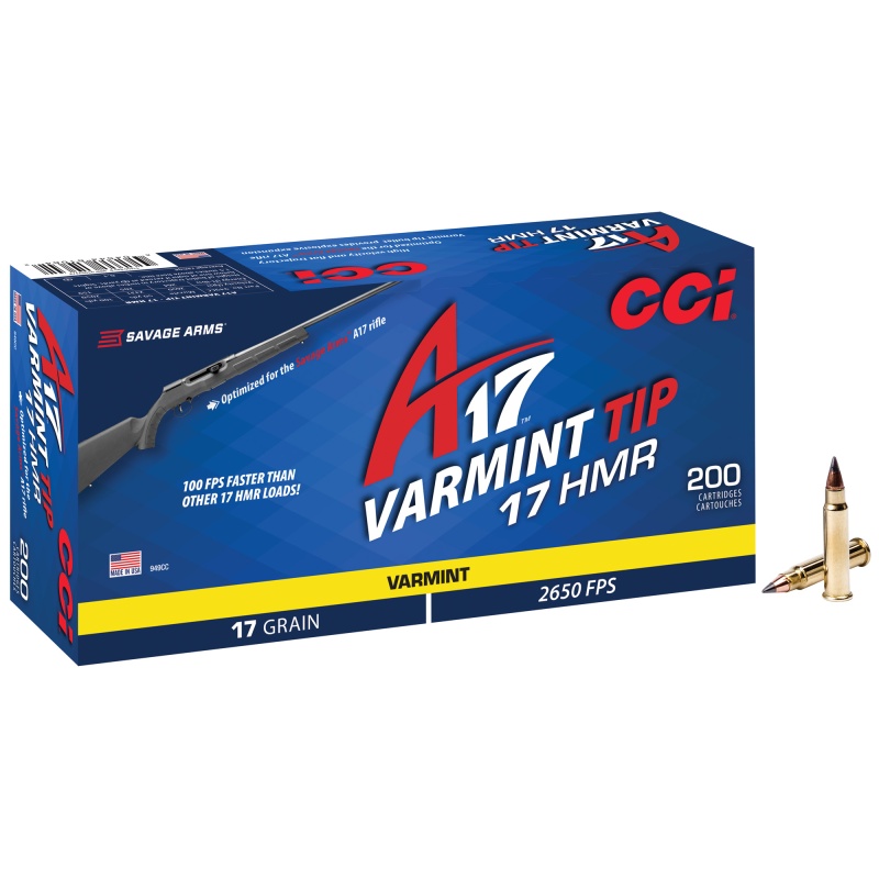 Cci Ammunition, A17, 17Hmr, 17 Grain, V-Max, 200 Round Box