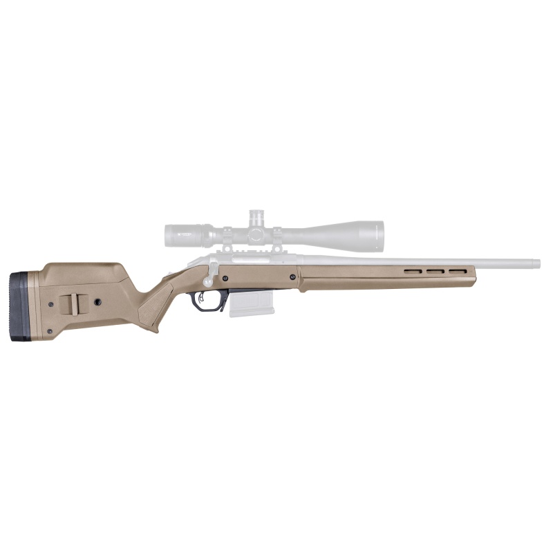 Magpul Industries, Hunter American Stock, Fits Ruger American Short Action, Includes Stanag Magazine Well, Matte Finish, Flat Dark Earth