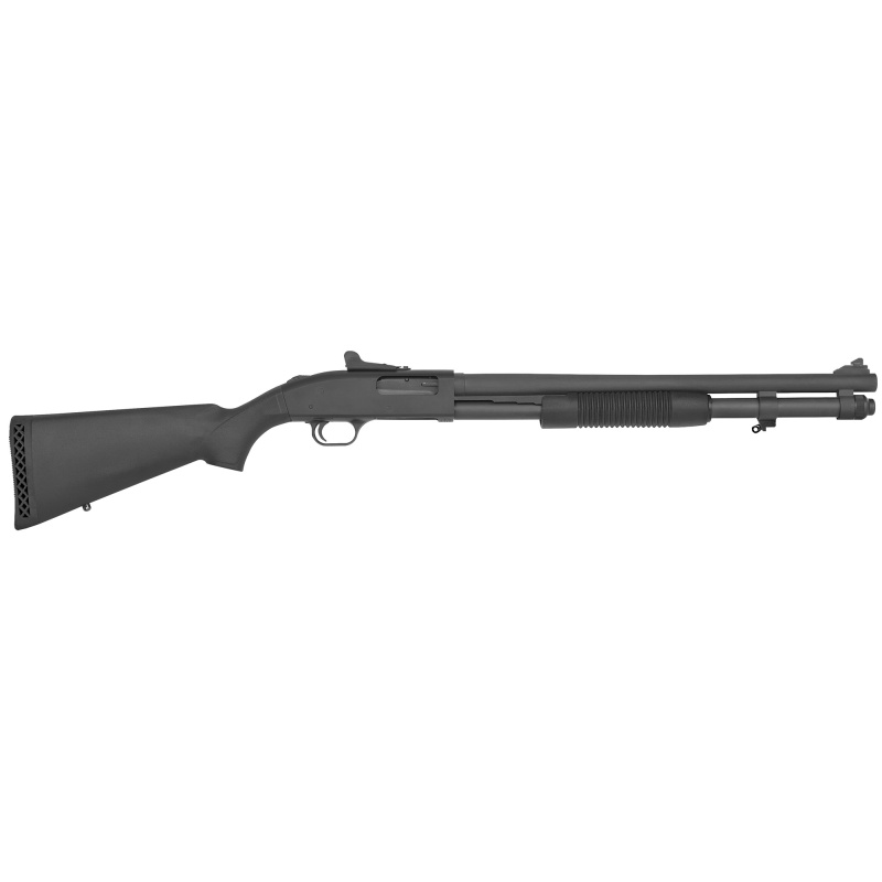 Mossberg, 590A1, Special Purpose, Pump Action, 12 Gauge, 3" Chamber, 20" Heavy Wall Barrel, Parkerized Finish, Synthetic Stock, Ghost Ring Sight, 8 Rounds