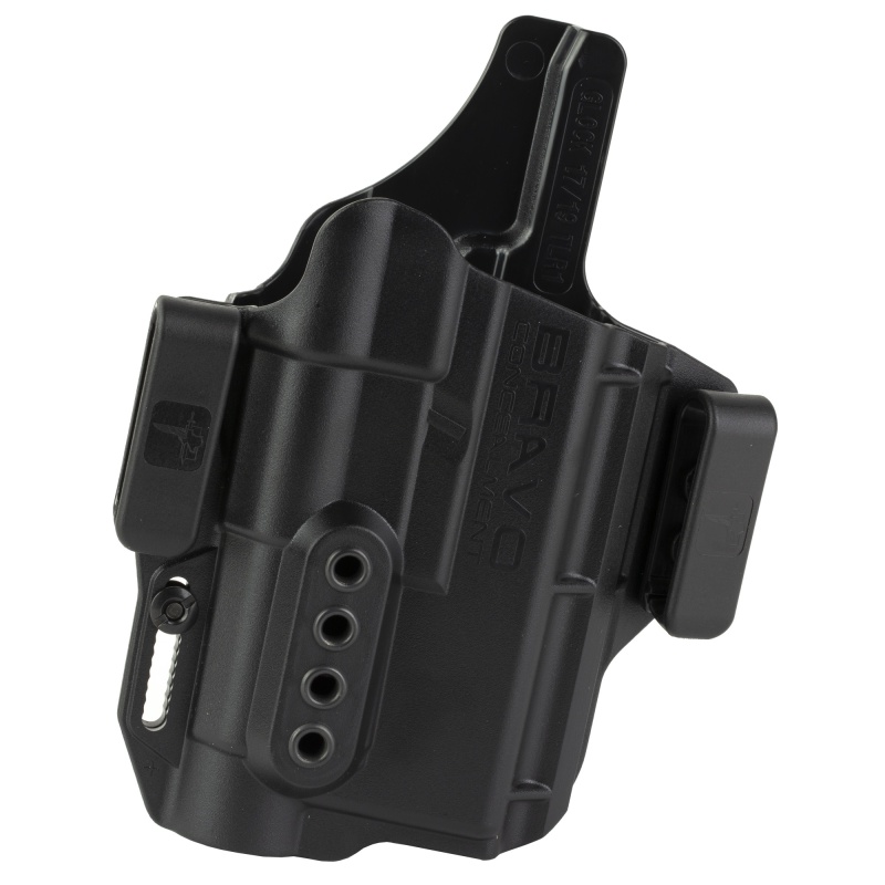 Bravo Concealment, Torsion Light Bearing, Iwb Concealment Holster, Waistband Clips, Fits Glock 19/19X/23/32/45 W/Streamlight Tlr-1, Right Hand, Black, Polymer, Does Not Fit Glock Gen 5 40Sw