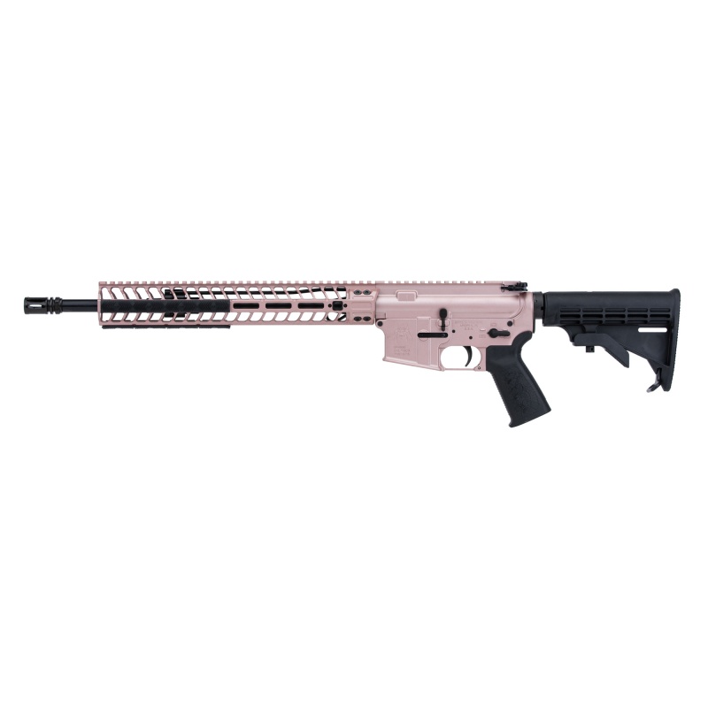 Spike's Tactical, Spikes 556, Semi-Automatic Rifle, 223 Remington/5.56 Nato, 16" Barrel, Cerakote Finish, Rose Gold, Mid-Length Gas System, 13" Free Float M-Lok Rail, No Magazine