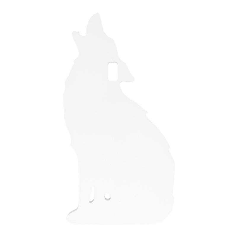 Birchwood Casey, Ar500 Gong, Howling Coyote Silhouette Target, 3/8", 1-Hole, White