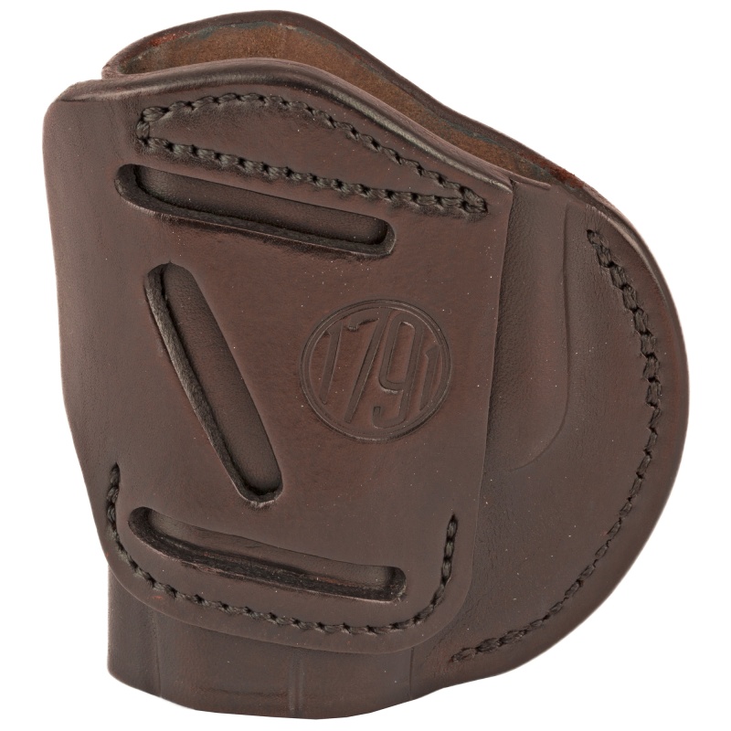 1791 Gunleather 4 Way Leather Belt Holster, Right Hand, Signature Brown, Size 3
