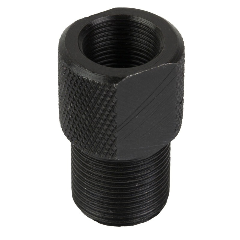 Grovtec, Thread Adapter, 1/2X28 To 5/X24, Black Oxide Finish, Black