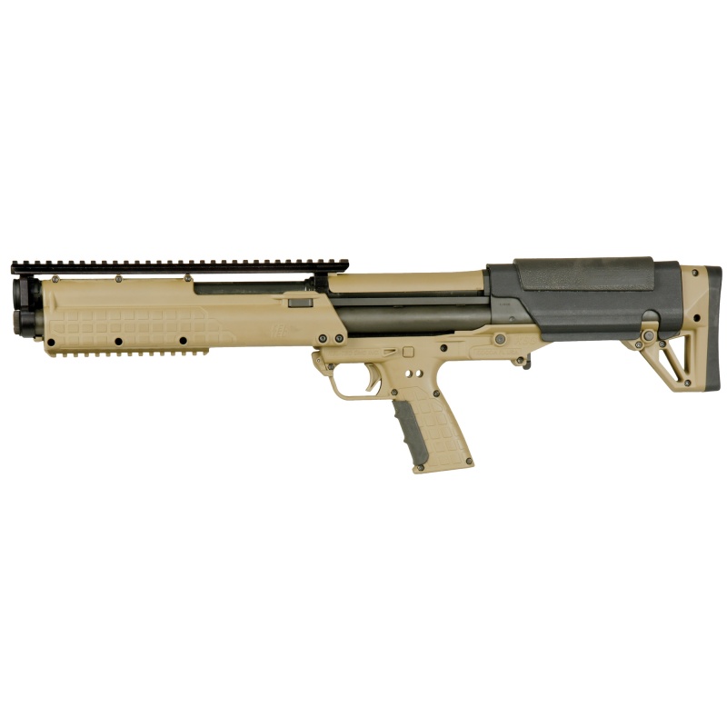 Kel-Tec, Ksg, Pump Action Shotgun, 12 Gauge, 3" Chamber, 18.5" Barrel, Tan Cerakote Finish, Synthetic Stock, Tactical Handguard With Rails, 7+7 Rounds