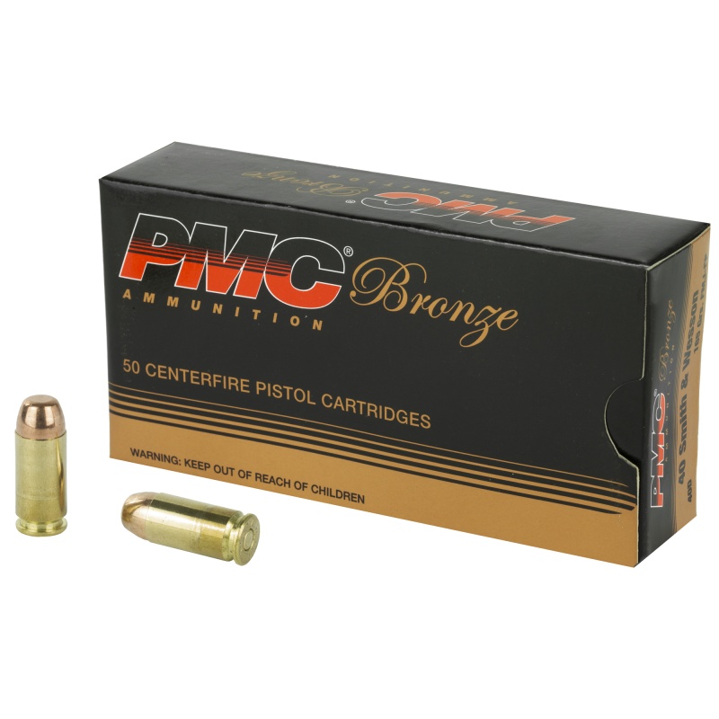 Pmc Ammunition, Bronze, 40S&W, 165 Grain, Full Metal Jacket, 50 Round Box