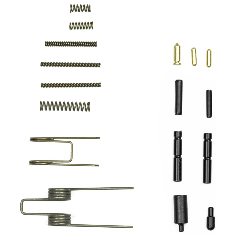 Cmmg, Ar Parts Kit, Lower Spring And Pin Kit, Trigger Spring, Hammer Spring, 2 Hammer Trigger Pins, 2 Takedown Springs, Disconnector Spring, Safety Selector Detent/Spring, Bolt Catch Spring/Plunger/Coil Pin, Trigger Coil Pin, Buffer Retainer/Retainer Spring, Takedown Detent