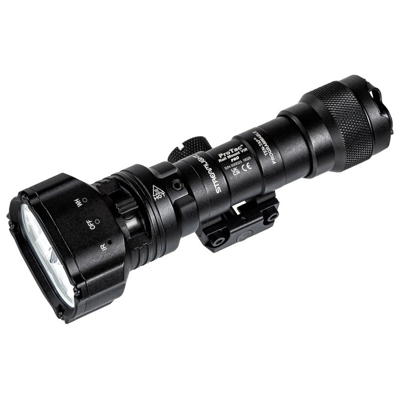 Streamlight, Protac Rail Mount Vir Usb Pro, Rail Mount Vir White & Ir Long Gun Light/Illuminator, Fits 1913 Picatinny Rail, Anodized Finish, Black, 1,100 Lumens And 40,000 Candela, 2,300 Mw Ir, Includes Jack Cap, M-Lok Kit, Momentary Switch, Hardware Kit, 2.5Mm Allen Wrench, (1)-Sl-B26 Rechargeable Battery Pack And (1)-Usb Cord