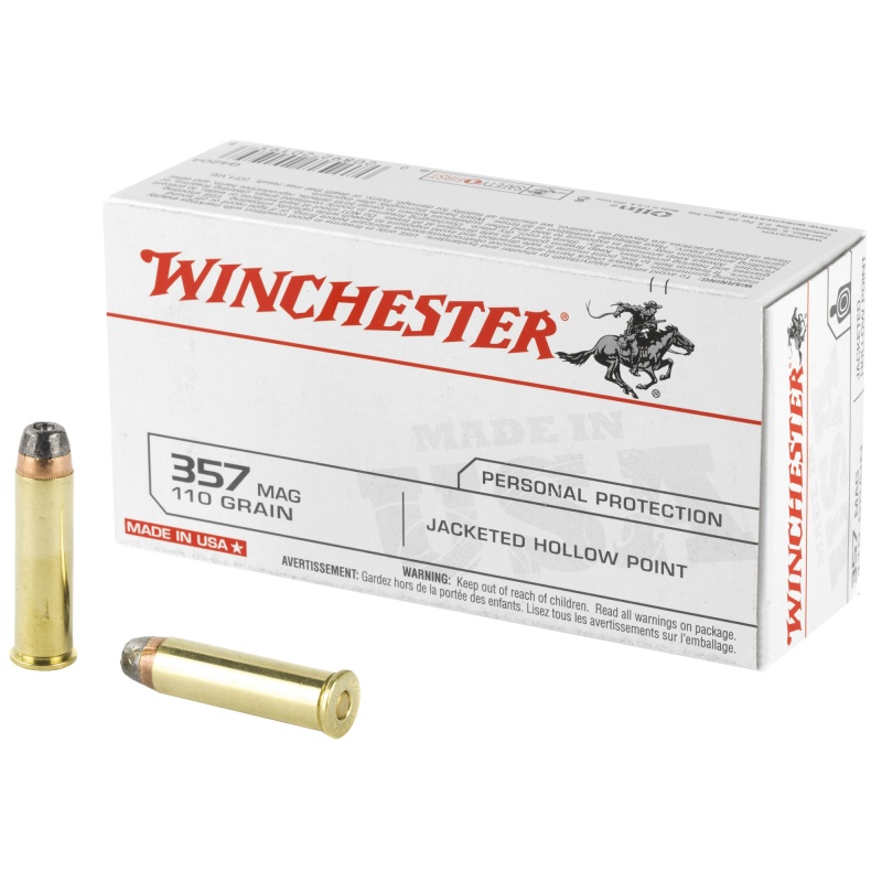 Winchester Ammunition, Usa, 357Mag, 110 Grain, Jacketed Hollow Point, 50 Round Box