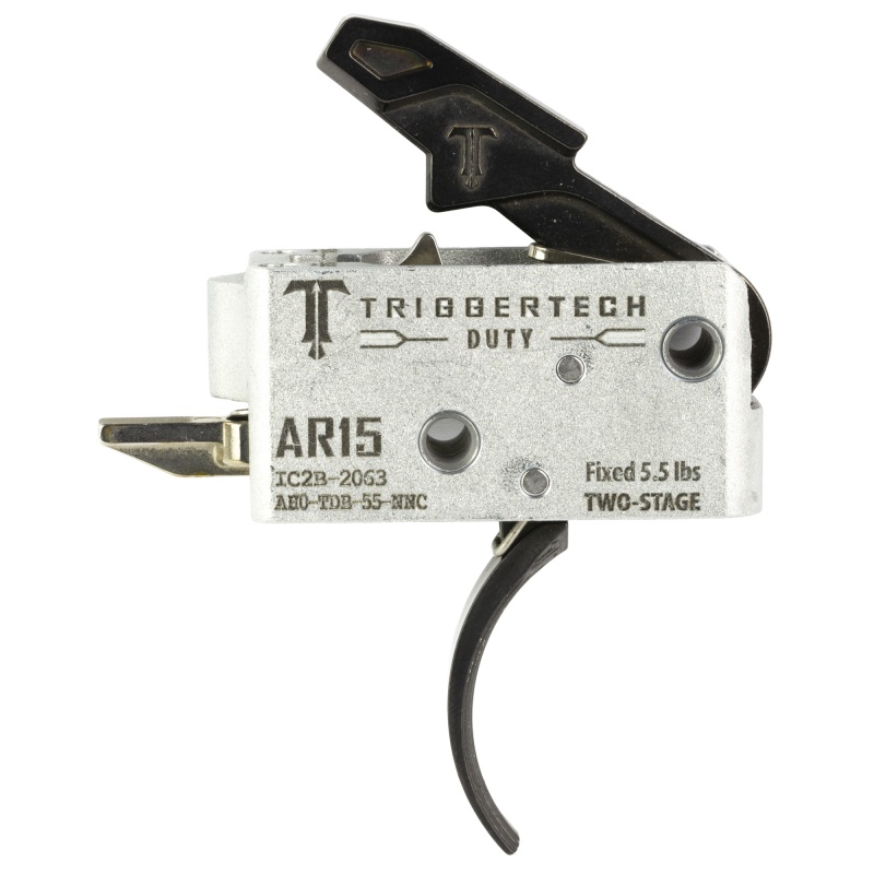 Triggertech, Mil-Spec, Curved Trigger, Two Stage, 5.5Lb Pull, Fits Ar-15, Anodized Finish, Black