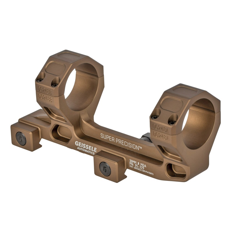 Geissele Automatics, Super Precision, Mount, 30Mm, Fits Vortex 1-6X Scope, Desert Dirt Color, Anodized Finish, Product Finishes, Shade Variations And Other Imperfections Are Normal Due To The Manufacturing Process