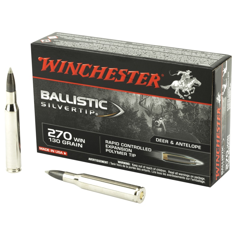 Winchester Ballistic Silvertip 270 Win, 130 Grain, 20 Round Box